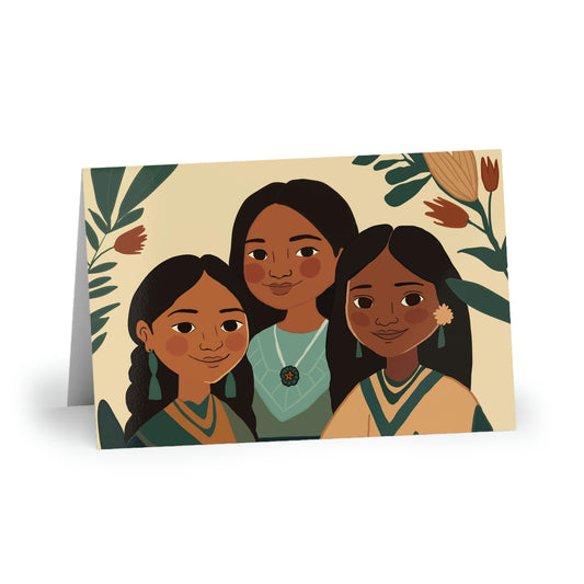 Three sisters - Greeting Cards (1 or 10-pcs)