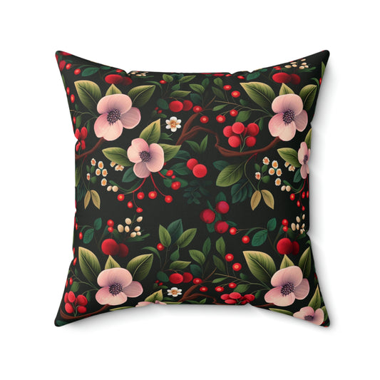 Redberry Bliss - Spun Polyester Square Pillow